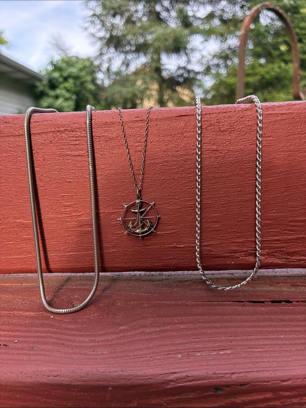 Set of 3 vintage necklaces one nautical marked A25